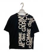 COMME des GARCONS HOMMEコムデギャルソン オム）の古着「ロゴTシャツ」｜ブラック