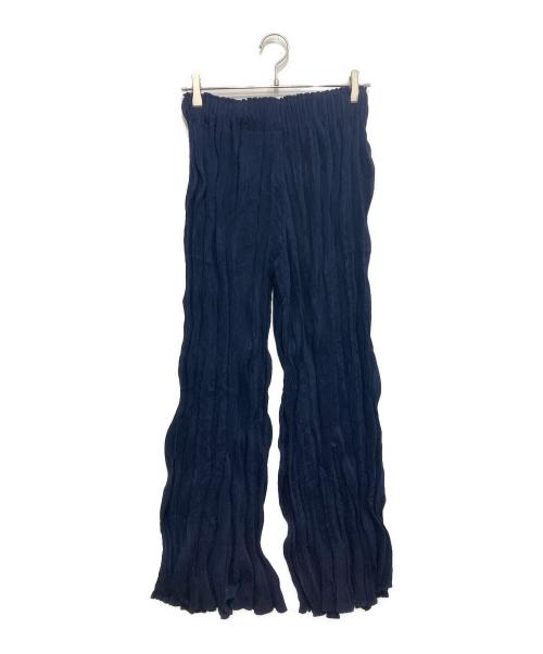 GONGDID DESIGN（ゴンディッドデザイン）GONGDID DESIGN (ゴンディッドデザイン) WAVY PANTS/プリーツパンツ ネイビー サイズ:SIZE37 未使用品の古着・服飾アイテム