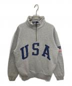 POLO RALPH LAURENポロ・ラルフローレン）の古着「ハーフジップスウェット」｜グレー