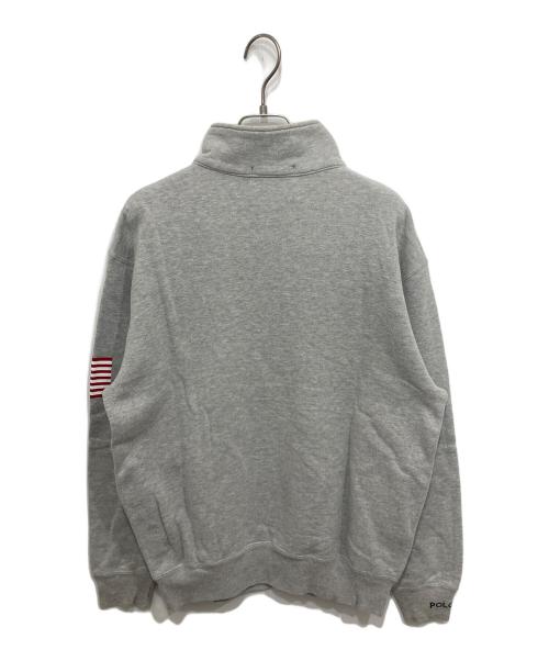 POLO RALPH LAUREN（ポロ・ラルフローレン）POLO RALPH LAUREN (ポロ・ラルフローレン) ハーフジップスウェット グレー サイズ:Mの古着・服飾アイテム