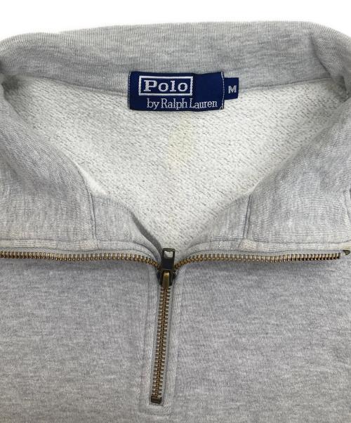 POLO RALPH LAUREN（ポロ・ラルフローレン）POLO RALPH LAUREN (ポロ・ラルフローレン) ハーフジップスウェット グレー サイズ:Mの古着・服飾アイテム