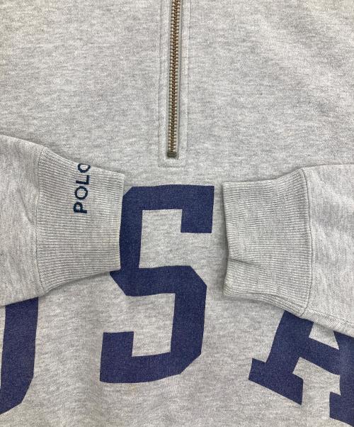 POLO RALPH LAUREN（ポロ・ラルフローレン）POLO RALPH LAUREN (ポロ・ラルフローレン) ハーフジップスウェット グレー サイズ:Mの古着・服飾アイテム
