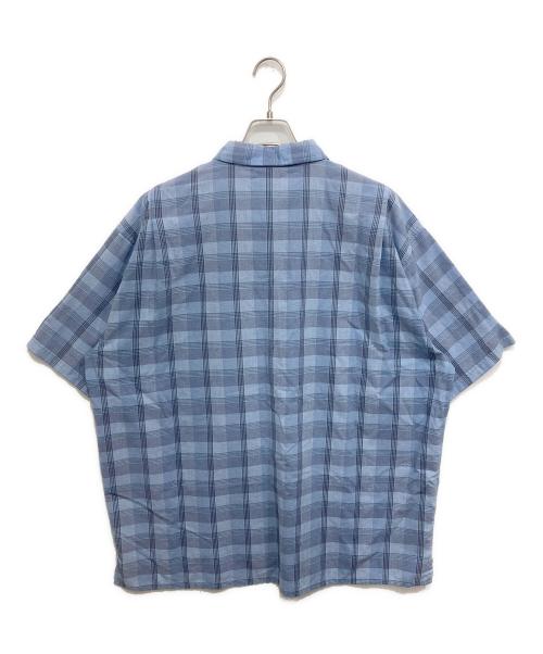 Patagonia（パタゴニア）Patagonia (パタゴニア) 半袖シアサッカーチェックシャツ スカイブルー サイズ:XLの古着・服飾アイテム