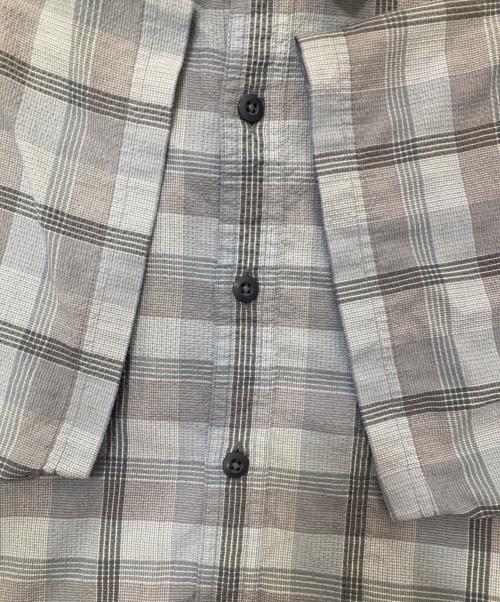 Patagonia（パタゴニア）Patagonia (パタゴニア) 半袖シアサッカーチェックシャツ スカイブルー サイズ:XLの古着・服飾アイテム