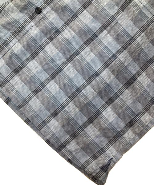 Patagonia（パタゴニア）Patagonia (パタゴニア) 半袖シアサッカーチェックシャツ スカイブルー サイズ:XLの古着・服飾アイテム