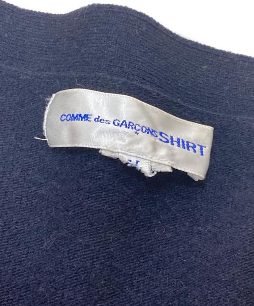 COMME des GARCONS SHIRT（コムデギャルソンシャツ）COMME des GARCONS SHIRT (コムデギャルソンシャツ) パッチワークデザインニットカーディガン ネイビー サイズ:Mの古着・服飾アイテム