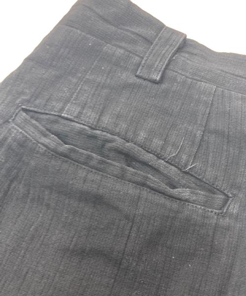 COMME des GARCONS HOMME（コムデギャルソン オム）COMME des GARCONS HOMME (コムデギャルソン オム) タックコットンテーパードパンツ ブラック サイズ:Sの古着・服飾アイテム