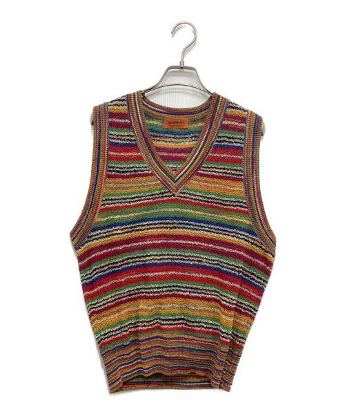 missoni sports（ミッソーニスポーツ）MISSONI SPORTS (ミッソーニスポーツ) ニットベスト マルチカラー サイズ:不明の古着・服飾アイテム