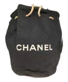 CHANEL（シャネル）の古着「巾着ショルダーバッグ/プールバッグ」｜ブラック