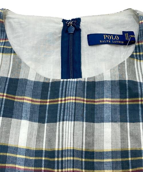 POLO RALPH LAUREN（ポロ・ラルフローレン）POLO RALPH LAUREN (ポロ・ラルフローレン) チェックノースリーブワンピース グリーン サイズ:S 未使用品の古着・服飾アイテム