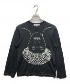 COMME des GARCONS SHIRTコムデギャルソンシャツ）の古着「アートビーズ装飾カットソー」｜グレー