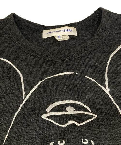 COMME des GARCONS SHIRT（コムデギャルソンシャツ）COMME des GARCONS SHIRT (コムデギャルソンシャツ) アートビーズ装飾カットソー グレー サイズ:Mの古着・服飾アイテム