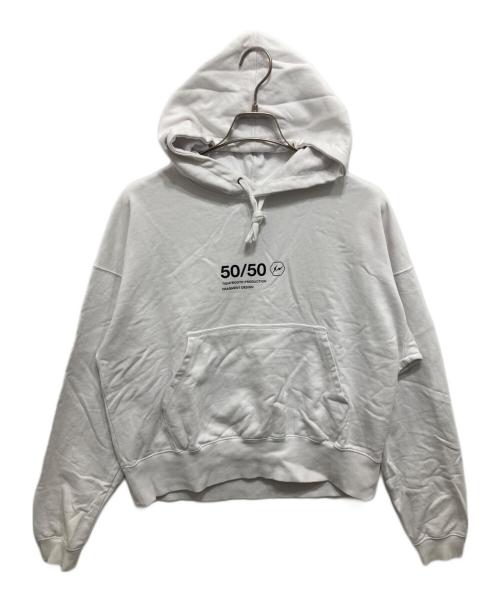 TIGHTBOOTH PRODUCTION（タイトブースプロダクション）TIGHTBOOTH PRODUCTION (タイトブースプロダクション) 50-50 HOODIE ホワイト サイズ:Sの古着・服飾アイテム