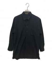 Y's for men（ワイズフォーメン）の古着「長袖開襟プルオーバーシャツ/グランパシャツ」｜ブラック