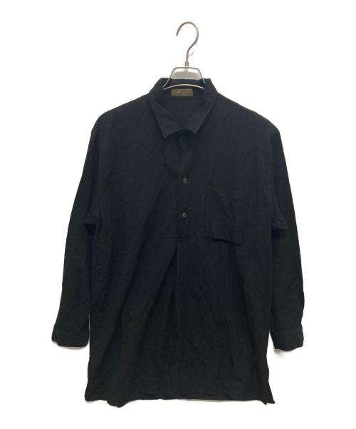 Y's for men（ワイズフォーメン）Y'S for men (ワイズフォーメン) 長袖開襟プルオーバーシャツ/グランパシャツ ブラック サイズ:表記なしの古着・服飾アイテム