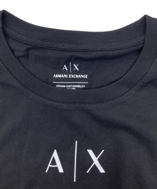 ARMANI EXCHANGE（アルマーニ エクスチェンジ）ARMANI EXCHANGE (アルマーニ エクスチェンジ) ロゴプリント長袖カットソー ブラック サイズ:Sの古着・服飾アイテム