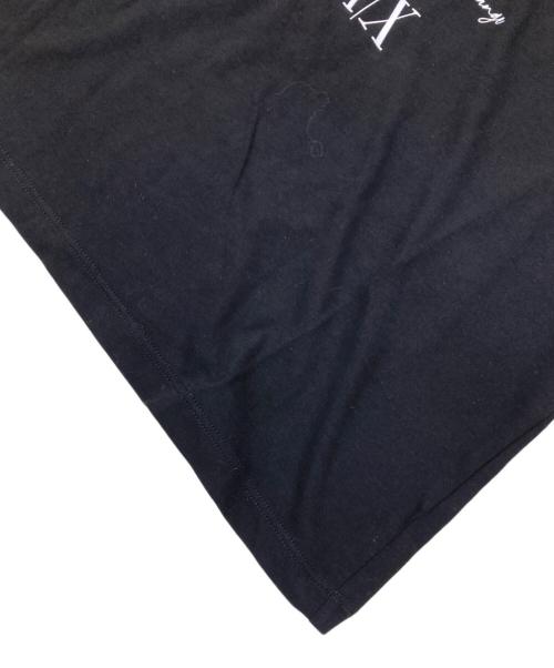 ARMANI EXCHANGE（アルマーニ エクスチェンジ）ARMANI EXCHANGE (アルマーニ エクスチェンジ) ロゴプリント長袖カットソー ブラック サイズ:Sの古着・服飾アイテム