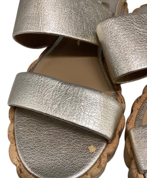 Salvatore Ferragamo（サルヴァトーレ フェラガモ）Salvatore Ferragamo (サルヴァトーレ フェラガモ) LUSIA/コルクソールストラップサンダル シルバー サイズ:4 1/2の古着・服飾アイテム