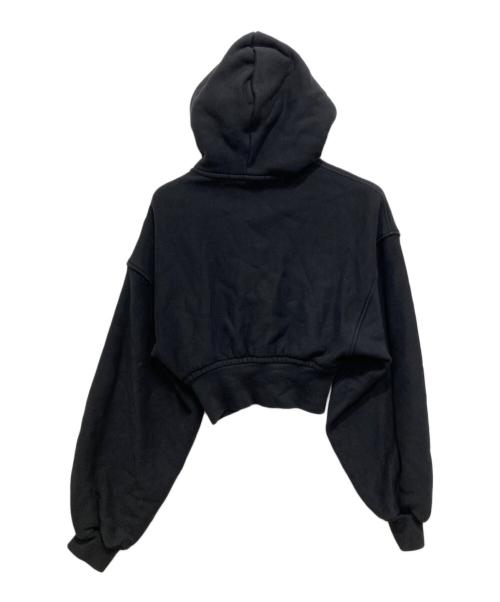 ALEXANDER WANG（アレキサンダー・ワン）ALEXANDER WANG (アレキサンダー・ワン) クロップド丈 ジップアップ パーカー ブラック サイズ:XSの古着・服飾アイテム