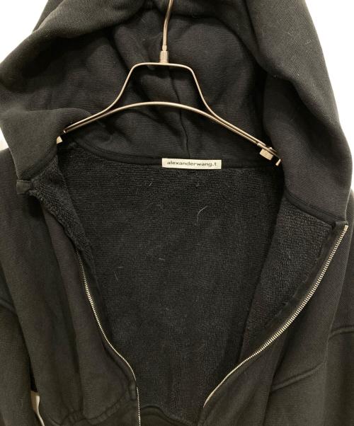 ALEXANDER WANG（アレキサンダー・ワン）ALEXANDER WANG (アレキサンダー・ワン) クロップド丈 ジップアップ パーカー ブラック サイズ:XSの古着・服飾アイテム