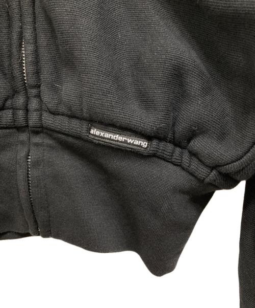 ALEXANDER WANG（アレキサンダー・ワン）ALEXANDER WANG (アレキサンダー・ワン) クロップド丈 ジップアップ パーカー ブラック サイズ:XSの古着・服飾アイテム