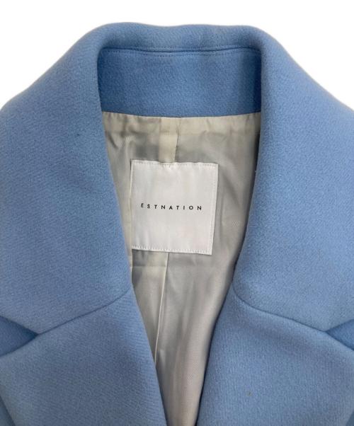 ESTNATION（エストネーション）ESTNATION (エストネーション) メルトンチェスターコート スカイブルー サイズ:36の古着・服飾アイテム