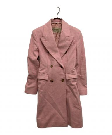 【美品】バーバリー カシミヤ ウール ダブルブレスト チェスターコート ブラウン 中古・古着通販】BURBERRY (バーバリー) ダブルブレストウール