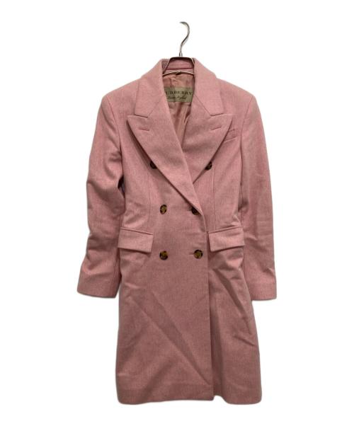 BURBERRY（バーバリー）BURBERRY (バーバリー) ダブルブレストウールチェスターコート ピンク サイズ:SIZE UK4の古着・服飾アイテム