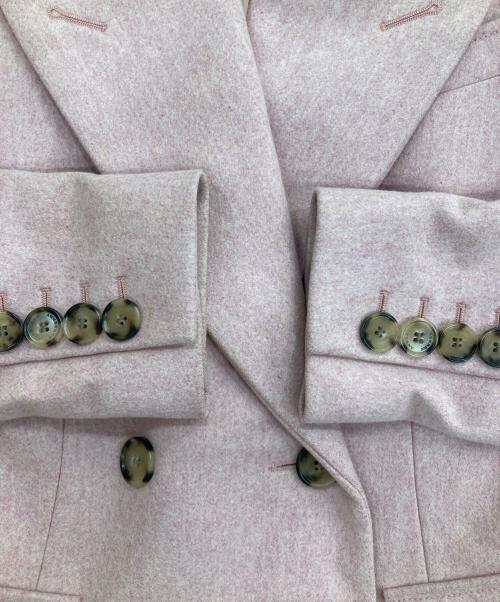 BURBERRY（バーバリー）BURBERRY (バーバリー) ダブルブレストウールチェスターコート ピンク サイズ:SIZE UK4の古着・服飾アイテム