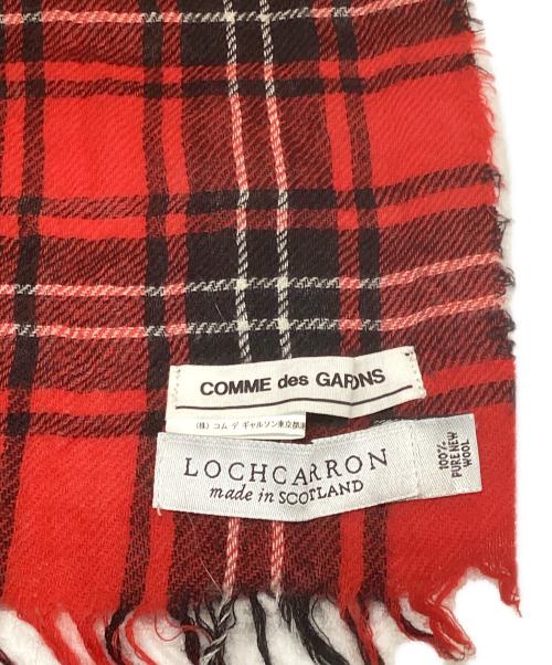 COMME des GARCONS（コムデギャルソン）COMME des GARCONS (コムデギャルソン) LOCHCARRON (ロキャロン) チェックマフラー レッドの古着・服飾アイテム