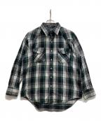 KEYキー）の古着「ウエスタンチェックネルシャツ」｜ホワイト