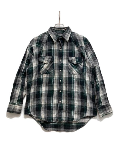 KEY（キー）KEY (キー) ウエスタンチェックネルシャツ ホワイト サイズ:Lの古着・服飾アイテム