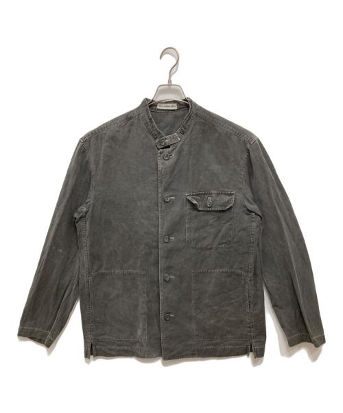 ISSEY MIYAKE MEN（イッセイミヤケメン）ISSEY MIYAKE MEN (イッセイミヤケメン) 00’sバンドカラーコットンワークジャケット/マオカラージャケット グレー サイズ:Lの古着・服飾アイテム