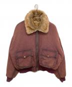 Ballsy.Brothersボールジーブラザーズ）の古着「REVERSIBLE FUR FLIGHT JACKET」｜レッド×ブラウン