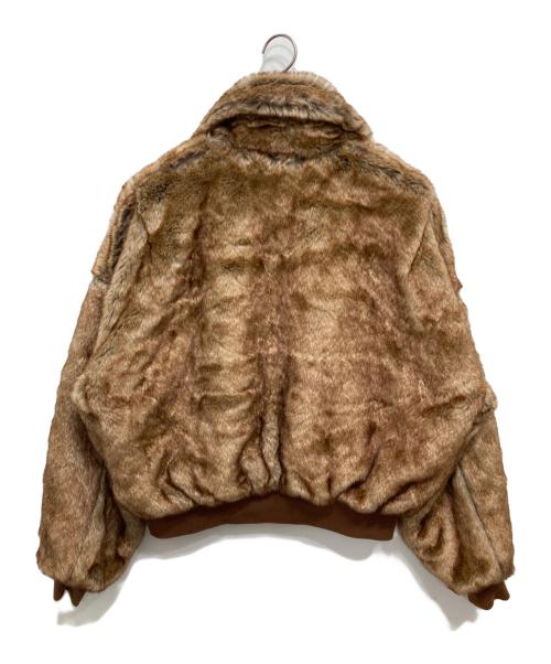 Ballsy.Brothers（ボールジーブラザーズ）BALLSY.BROTHERS (ボールジーブラザーズ) REVERSIBLE FUR FLIGHT JACKET レッド×ブラウン サイズ:Lの古着・服飾アイテム