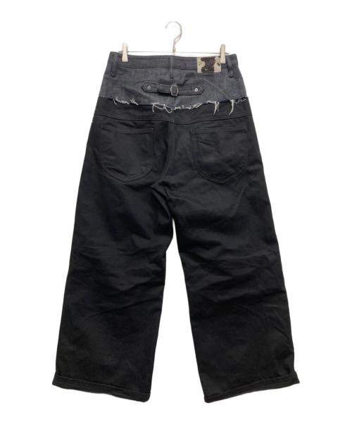 Ballsy.Brothers（ボールジーブラザーズ）BALLSY.BROTHERS (ボールジーブラザーズ) BADWAY (バッドウェイ) 2up wide denim pants インディゴ サイズ:Lの古着・服飾アイテム