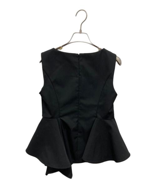 FRAY ID（フレイ アイディー）FRAY ID (フレイ アイディー) アシメペプラムチュニック ブラックの古着・服飾アイテム