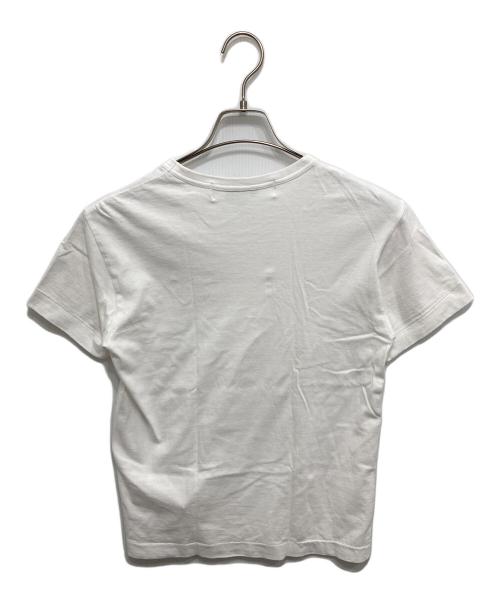 PLAY COMME des GARCONS（プレイコムデギャルソン）PLAY COMME des GARCONS (プレイコムデギャルソン) ハート刺繍ロゴ半袖カットソー ホワイト サイズ:Sの古着・服飾アイテム