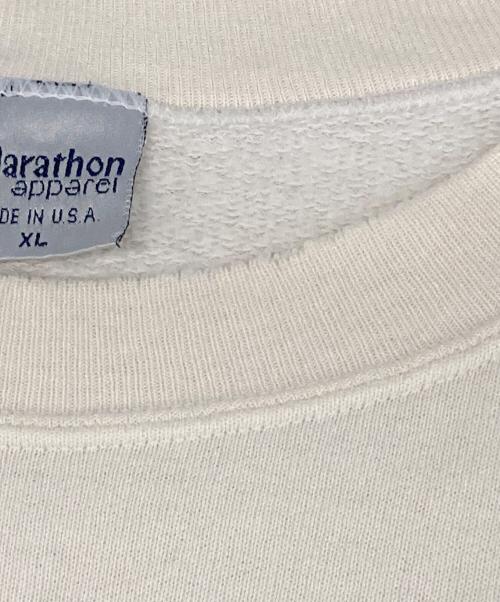 marathon apparel（マラソンアパレル）marathon apparel (マラソンアパレル) 90’Sドッグプリントスウェット ホワイト サイズ:XLの古着・服飾アイテム
