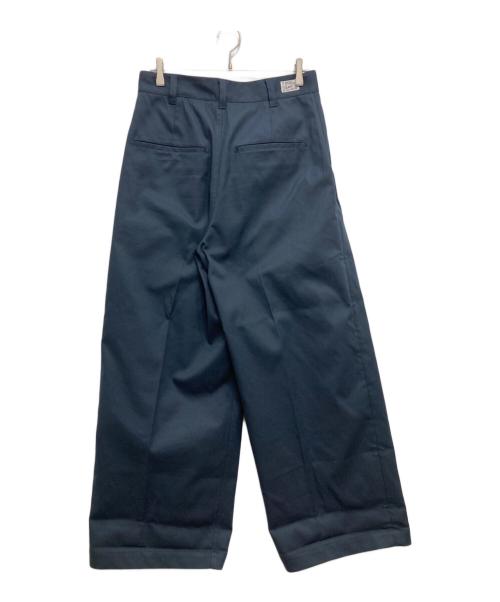 Audience（オーディエンス）Audience (オーディエンス) CAVE カツラギ 1タックワイドパンツ ネイビー サイズ:Mの古着・服飾アイテム