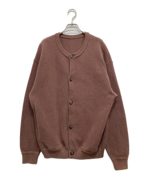 clepsucule（クレプスキュール）clepsucule (クレプスキュール) Moss Stitch Crew Cardigan ブラウン サイズ:SZIE1の古着・服飾アイテム