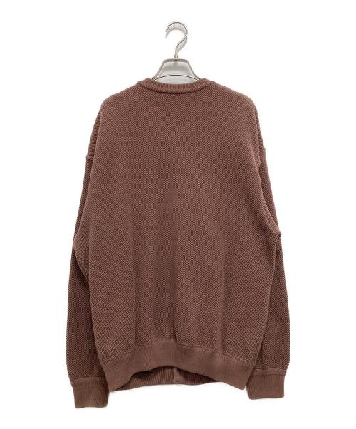 clepsucule（クレプスキュール）clepsucule (クレプスキュール) Moss Stitch Crew Cardigan ブラウン サイズ:SZIE1の古着・服飾アイテム