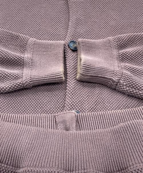 clepsucule（クレプスキュール）clepsucule (クレプスキュール) Moss Stitch Crew Cardigan ブラウン サイズ:SZIE1の古着・服飾アイテム