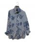 VIVIENNE WESTWOOD ANGLOMANIA（ヴィヴィアンウエストウッドアングロマニア）の古着「CHAOS SHIRT/ジャガード総柄ストライプロングシャツ」｜ホワイト×ブルー