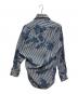 VIVIENNE WESTWOOD ANGLOMANIA (ヴィヴィアンウエストウッドアングロマニア) CHAOS SHIRT/ジャガード総柄ストライプロングシャツ ホワイト×ブルー サイズ:M：25000円