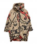 Vivienne Westwood manヴィヴィアン ウェストウッド マン）の古着「グラフィティORB モアパーカー/総柄中綿コート」｜ベージュ
