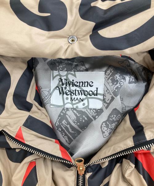 Vivienne Westwood man（ヴィヴィアン ウェストウッド マン）Vivienne Westwood man (ヴィヴィアン ウェストウッド マン) グラフィティORB モアパーカー/総柄中綿コート ベージュ サイズ:FREEの古着・服飾アイテム