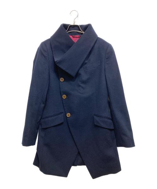 Vivienne Westwood man（ヴィヴィアン ウェストウッド マン）Vivienne Westwood man (ヴィヴィアン ウェストウッド マン) MINT COLLAR WOOL COAT/ミントカラーウールコート ネイビー サイズ:SIZE46の古着・服飾アイテム