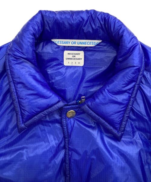 NECESSARY or UNNECESSARY（ネセサリーオアアンネセサリー）NECESSARY or UNNECESSARY (ネセサリーオアアンネセサリー) RIP COACH JKT/ナイロン中綿ジャケット ブルー サイズ:2の古着・服飾アイテム