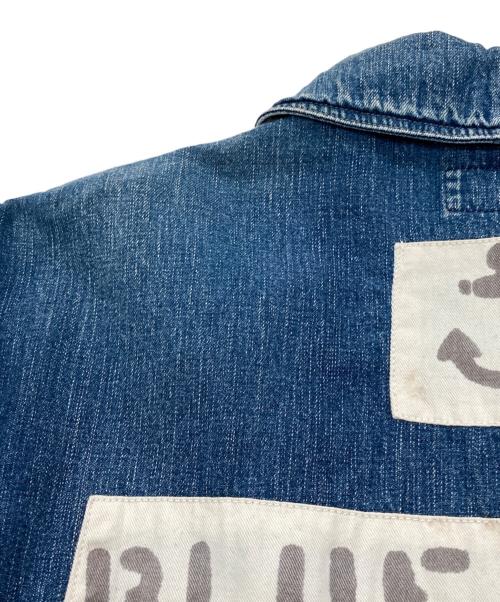 BLUE BLUE（ブルーブルー）BLUE BLUE (ブルーブルー) リペア加工ショールカラーデニムジャケット インディゴ サイズ:SIZ4の古着・服飾アイテム